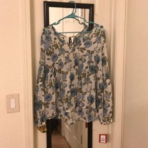 Mossimo floral sheer blouse, NWT